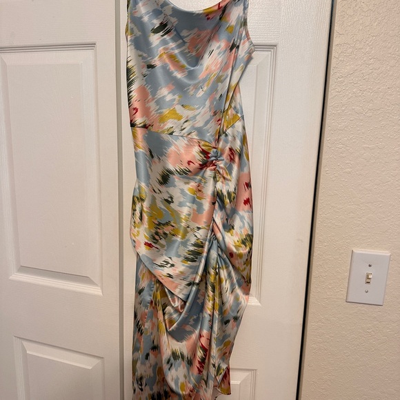 Multicolor Abstract Print Dress - Picture 3 of 4